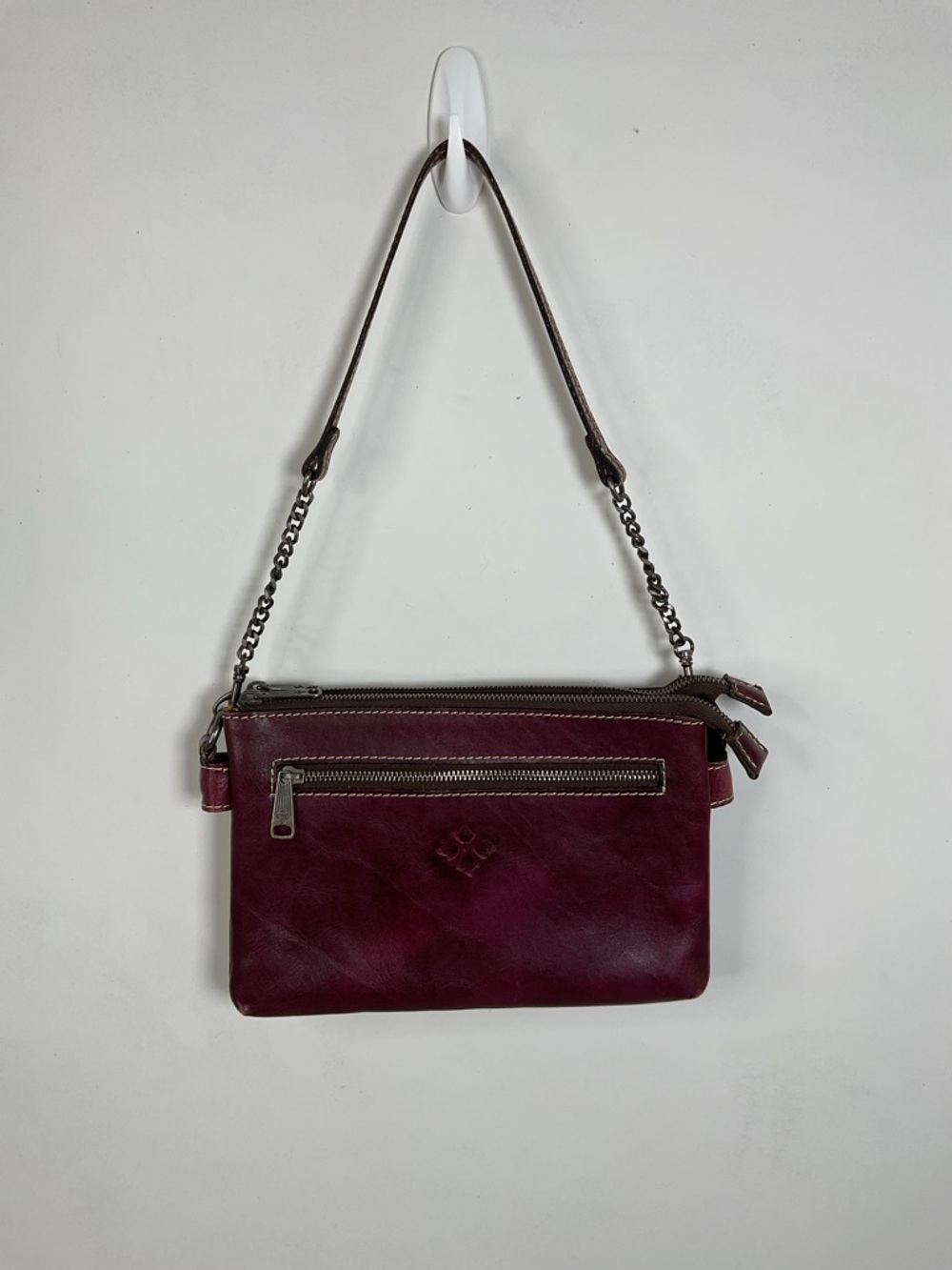 Patricia Nash Maroon Leather Handbag